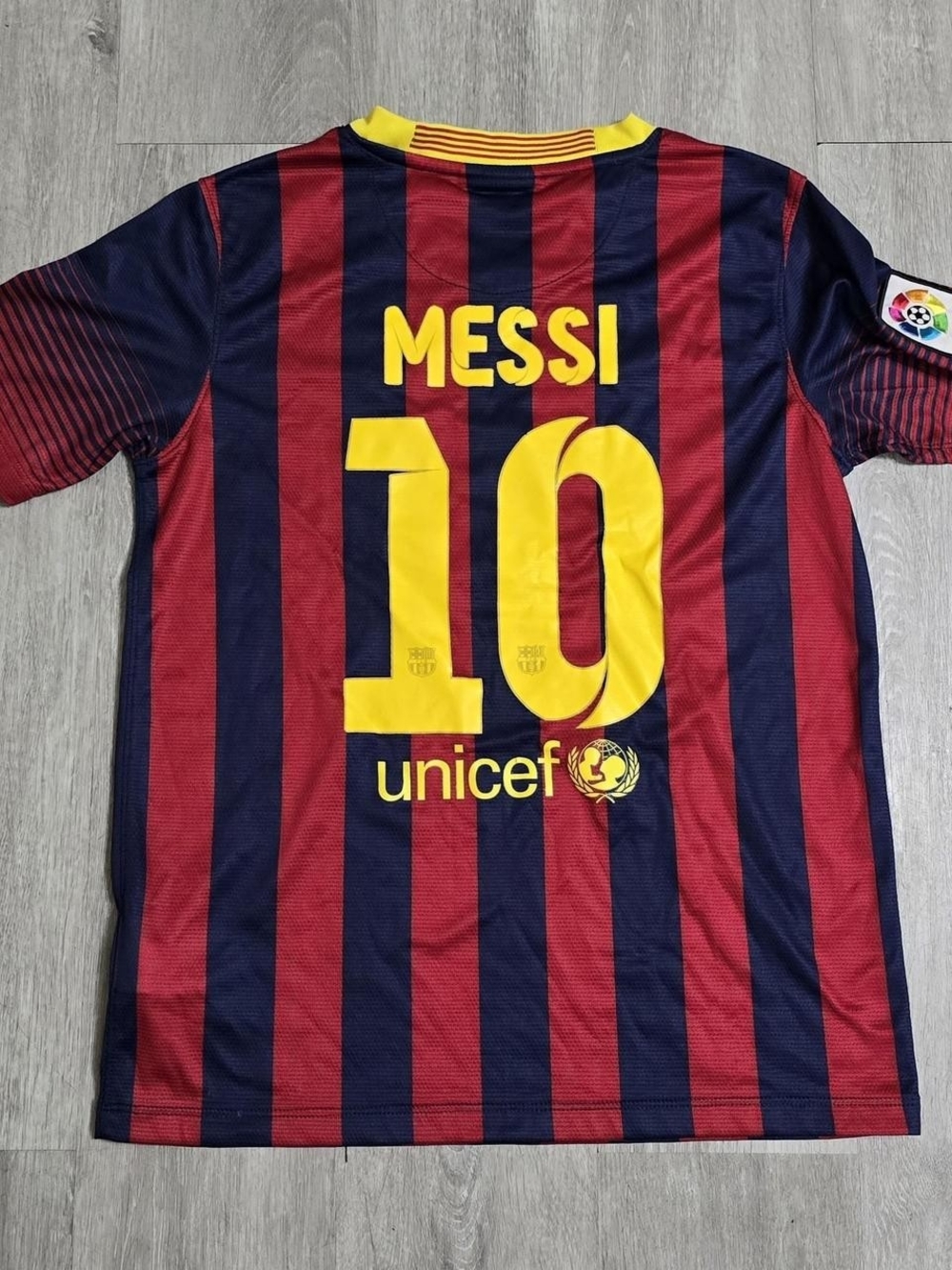2013-14 Nike FC Barcelona Lionel Messi Soccer Futbol Home Jersey Youth Kids